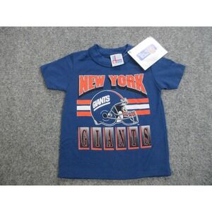 Vintage New York Giants Shirt Toddler 3T Blue NFL Football Tee Made‎ USA 90s